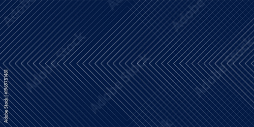 Blue abackground with glowing arrow lines. Simple shiny blue geometric lines design. neon, template, good digital