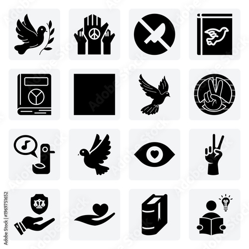 Peace, Justice, And Human Rights Concepts – No Weapons, Balanced Scales, And Educational Symbols For Social Awareness Campaigns