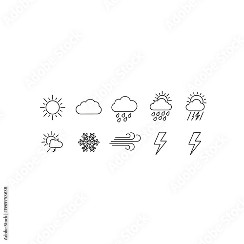 A set of weather icons