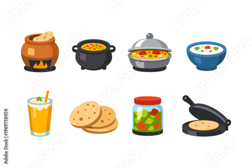 Indian Food Icons Collection