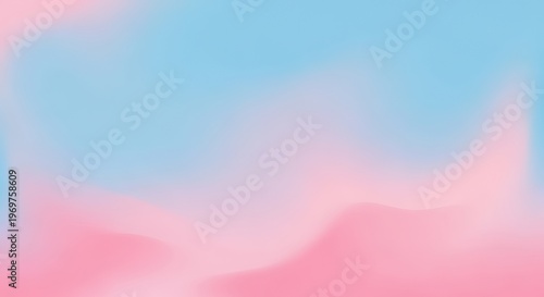 A gentle wavy blurred background combines soft pastel blue and pink.