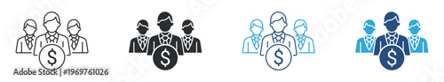 Business Investor Icon Set, Investment and Funding Symbols, Vector Illustration