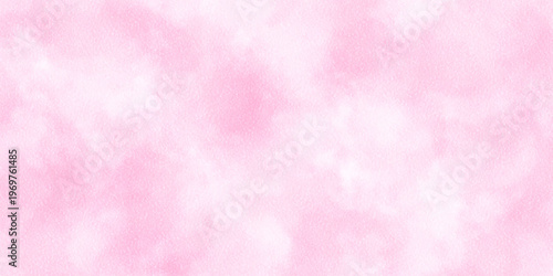 pink summer cloudy sky pastel watercolor vintage grunge wall abstract background.