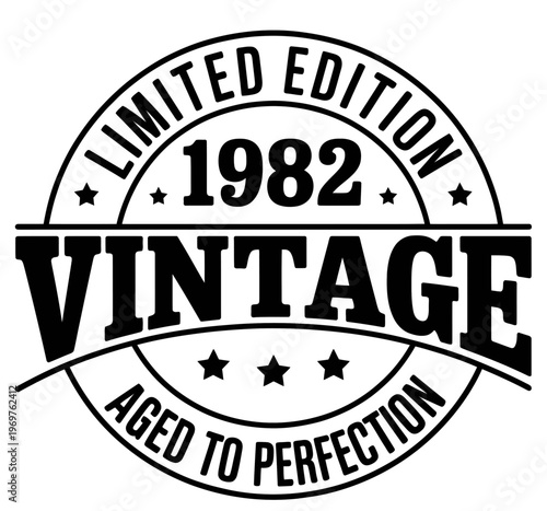 The image features a circular design with the words 1952 and vintage in bold letters.