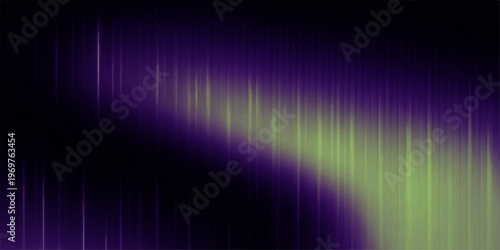 Abstract of a breathtaking visual representation of the Aurora Borealis, with streaks of luminous green and purple dancing across a dark canvas.