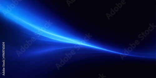 Abstract flowing blue light trails on a dark backdrop, creating a sense of energy and movement, evoking feelings of depth and mystery.