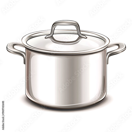 Modern Kitchen Pot Utensil Vector Illustration
