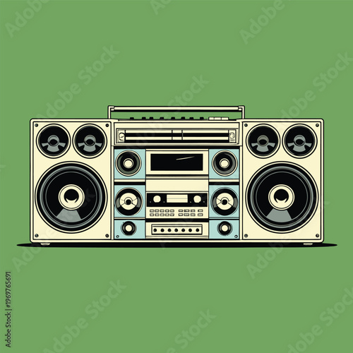 Radio tape vector image