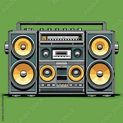 Radio tape vector image
