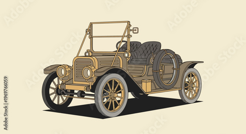 Vintage Automobile Illustration