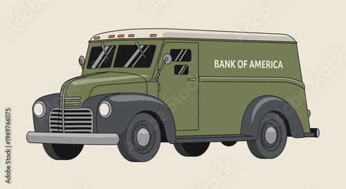 Vintage Bank of America Armored Truck