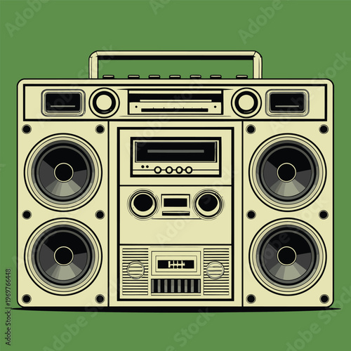 Radio tape vector image