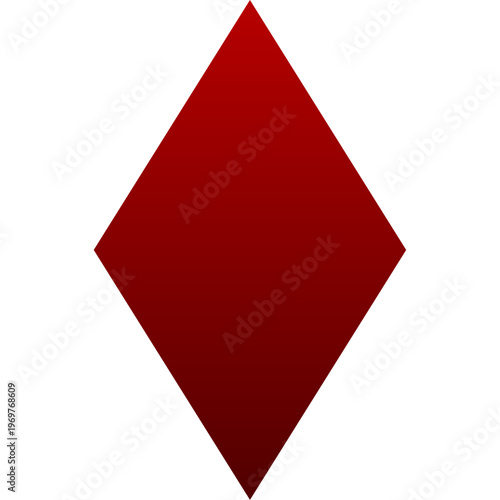 Red diamond suit icon for casino play poker card gambling and vegas