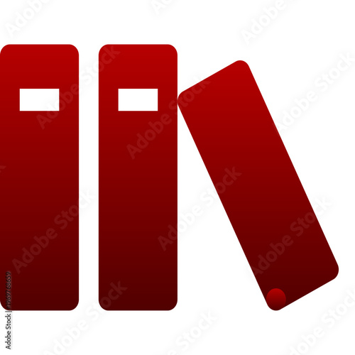 Red books icon for library collection university study and education