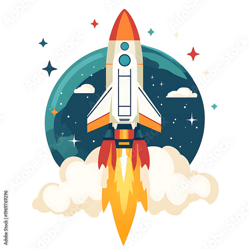 Interstellar Spacecraft Launch Amid Cosmic Exploration