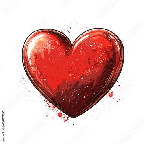 Elegant Heart Symbol Vector Illustration Isolated