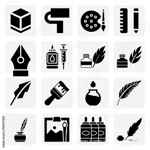 Traditional And Digital Art Tools – From Ink Pens And Paintbrushes To Vector Tools For Modern And Classic Illustration.