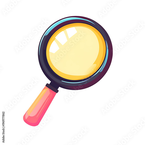 Sleek Magnifying Glass Icon Design