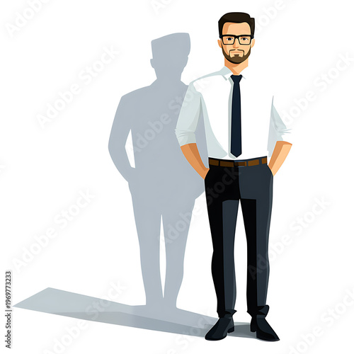 Professional Man Leading Office Team Illustration