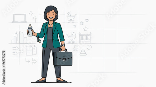 A smiling businessman and businesswoman stand in a modern office by a whiteboard, using a hand-drawn chart and graph diagram to give a successful business presentation