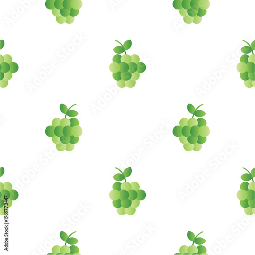 Grape seamless pattern with flower and leaves decoration. Fruit vector illustration. Can be used for wallpaper, paper wrapping, decoration and fashin fabric