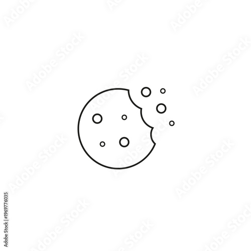 Browser Cookie icon vector. Outline Style Icon Cookie icon vector isolated on white background, logo concept sign
