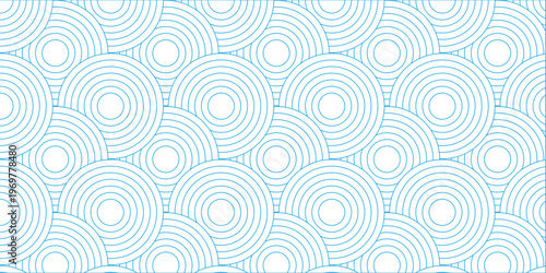 Abstract background vector seamless circle wave geometric illustration business futuristic. Ornament overlapping background. Colorful element line pattern.