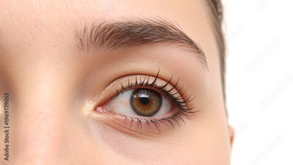 Naklejka premium Golden Almond Eyes on White