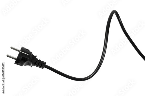 Obraz na płótnie electric plug with cable and wire isolated on white or transparent png
