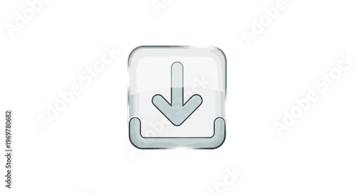 Download icon. Arrow pointing down into a tray.