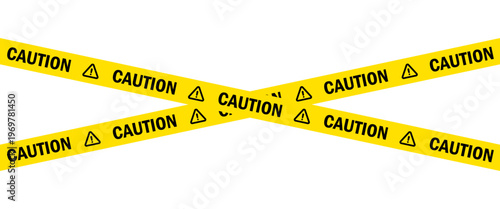 Yellow and black caution barricade tape for danger and hazard area, alert, construction site, road safety, warning, police check box, do not entry. Vector caution tape for design and mockup.