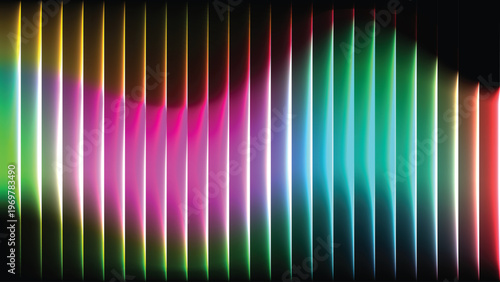 Vibrant colorful gradient light spectrum waves effect 