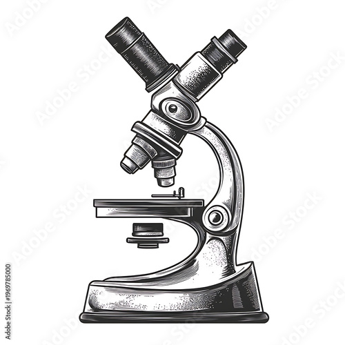 Microscope Science Symbol Vector Isolation