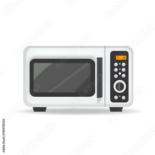 Modern Microwave Oven Icon Vector Illustration