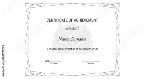 Certificate of Achievement Award Template.