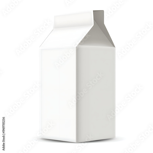 Single Milk Box Isolated Vector Illustration