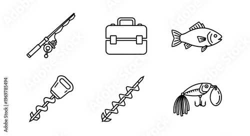 Black and white line art icons.