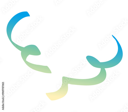 空色のマーカーで書いたような手描きふきだし