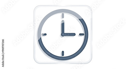 Clock icon, time management, schedule, deadline concept