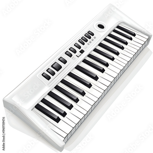 Classic Music Keyboard Vector Illustration Isolated