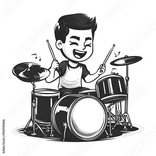 Multi-talented Musician Avatar Cartoon Character