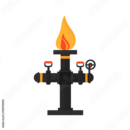 Natural Gas Pictogram Vector Illustration