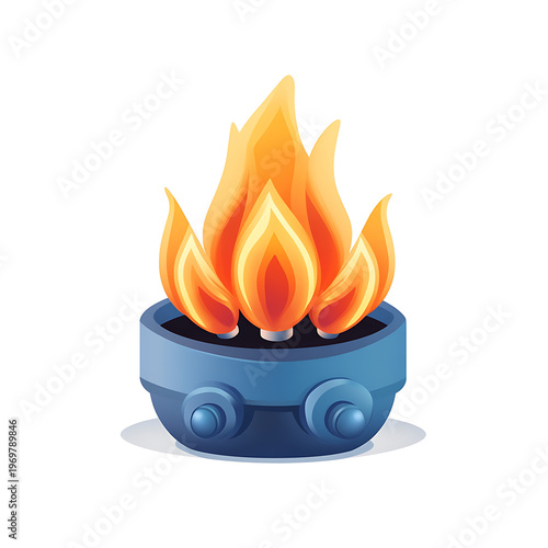 Natural Gas Icon Symbol Vector Isolated