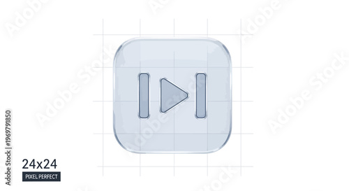 Play pause button icon, media control symbol