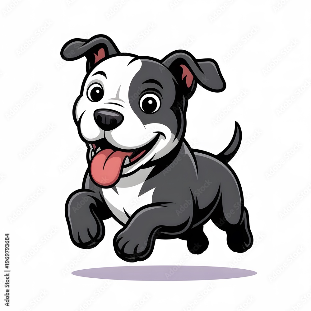 Fototapeta premium Adorable cartoon puppy a playful and charming canine illustration
