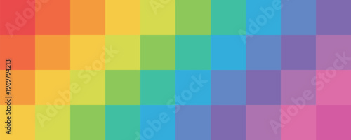 Rainbow Checkerboard Background for Pride Month Colorful LGBTQ Celebration Poster Branding and Inclusive Graphic Design