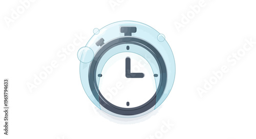 Timer icon, time management concept, deadline countdown