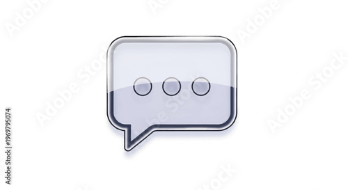Chat Bubble Icon: Communication and Messaging Concept