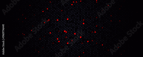 DevSecOps pipeline background, structured hex pattern with red risk flags. CI CD gates, code scanning, security reviews. Engineering backgrounds for platforms. Vector illustration