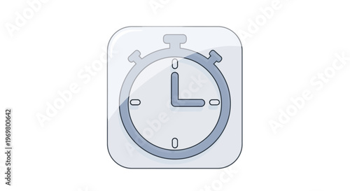 Stopwatch Icon: Time Management and Deadline Concept